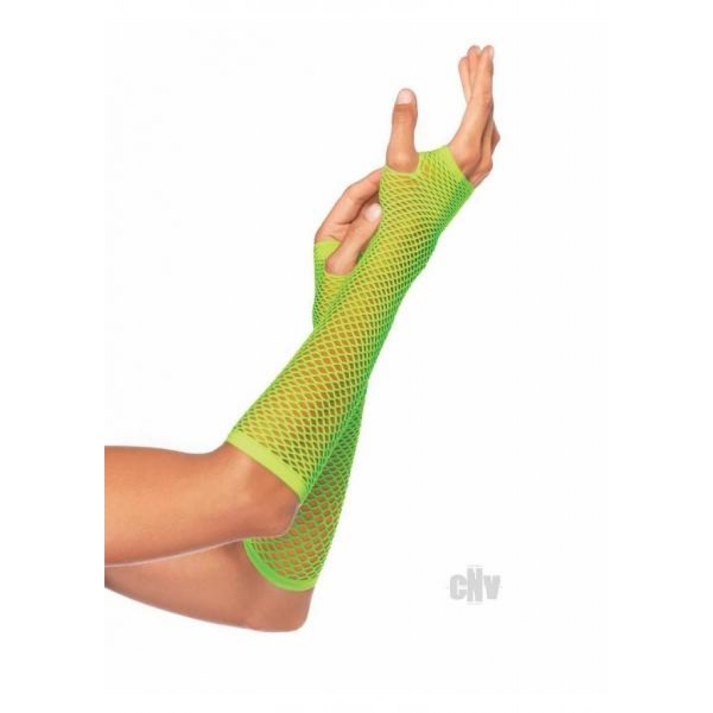 Triangle Net Fingerless Gloves Os Grn - Leg Avenue Inc.