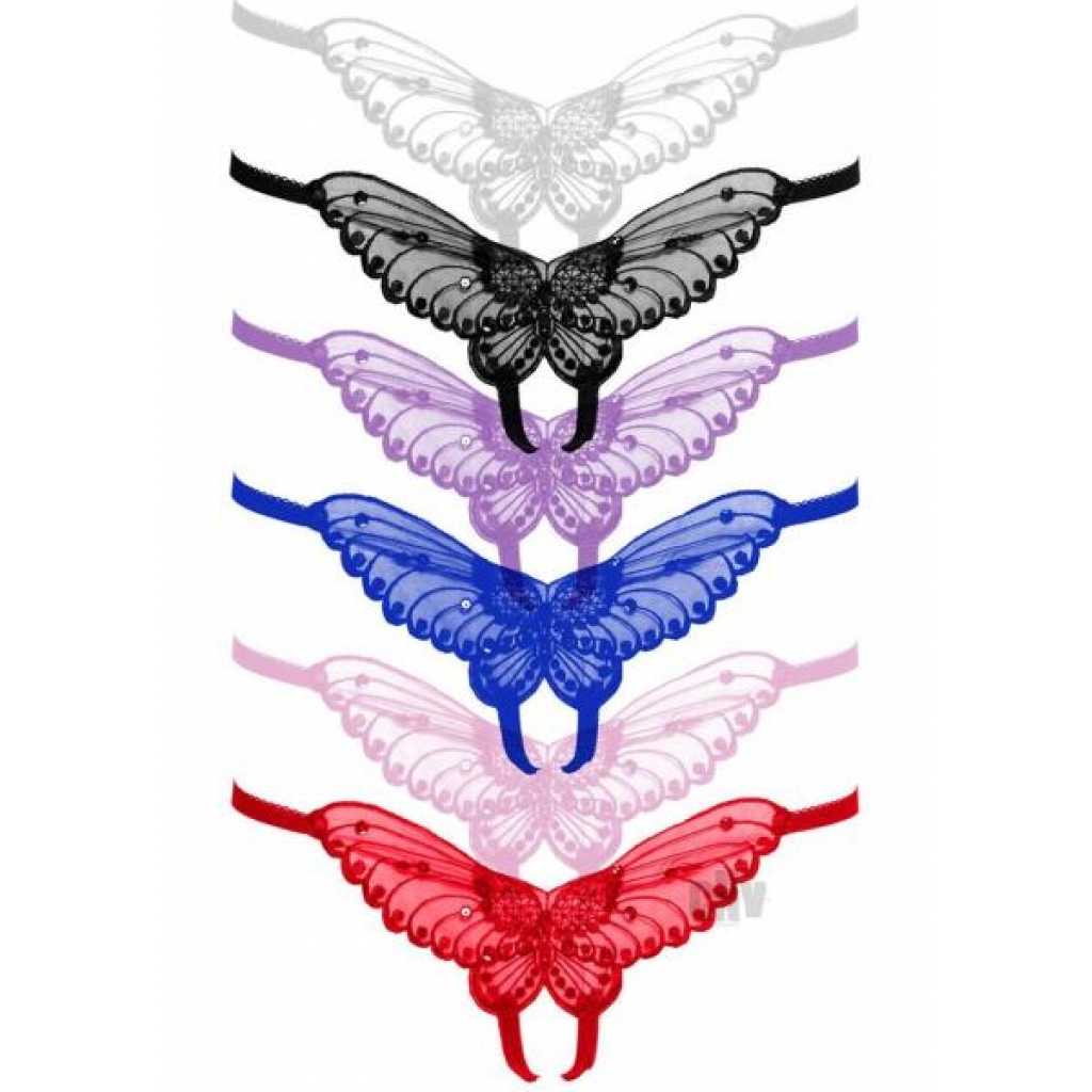 Butterfly Crotchless Pearl 12pk Os Asst - Leg Avenue Inc.