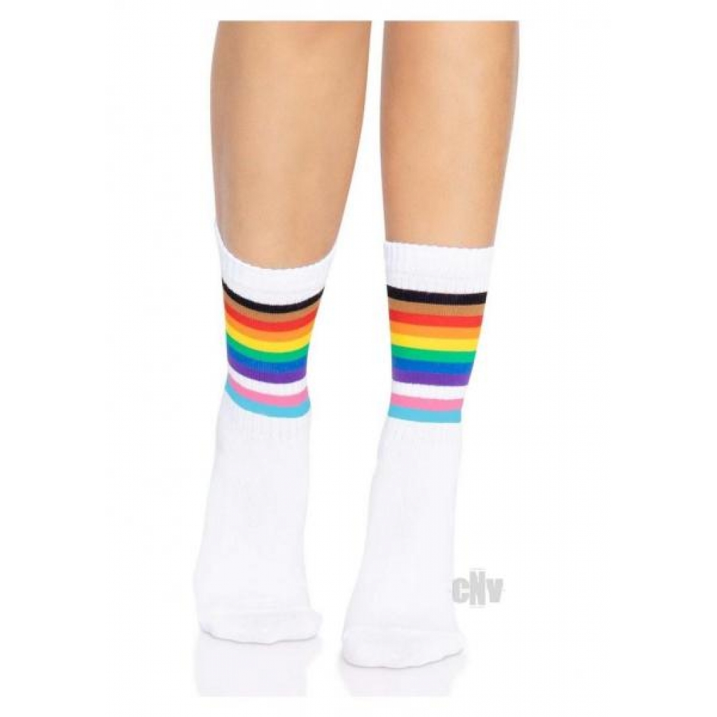 Pride Crew Socks Os Rainbow - Leg Avenue Inc.