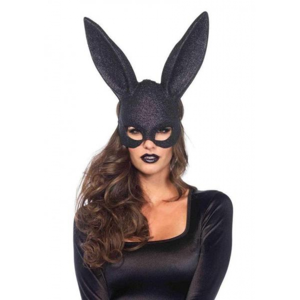 Glitter Masquerade Rabbit Mask 6bx Black - Leg Avenue Inc.