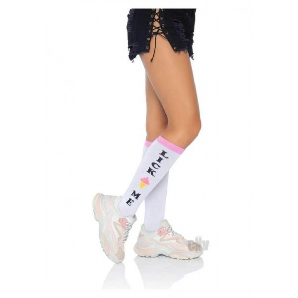 Lick Me Knee Socks Os Multicolor - Leg Avenue Inc.