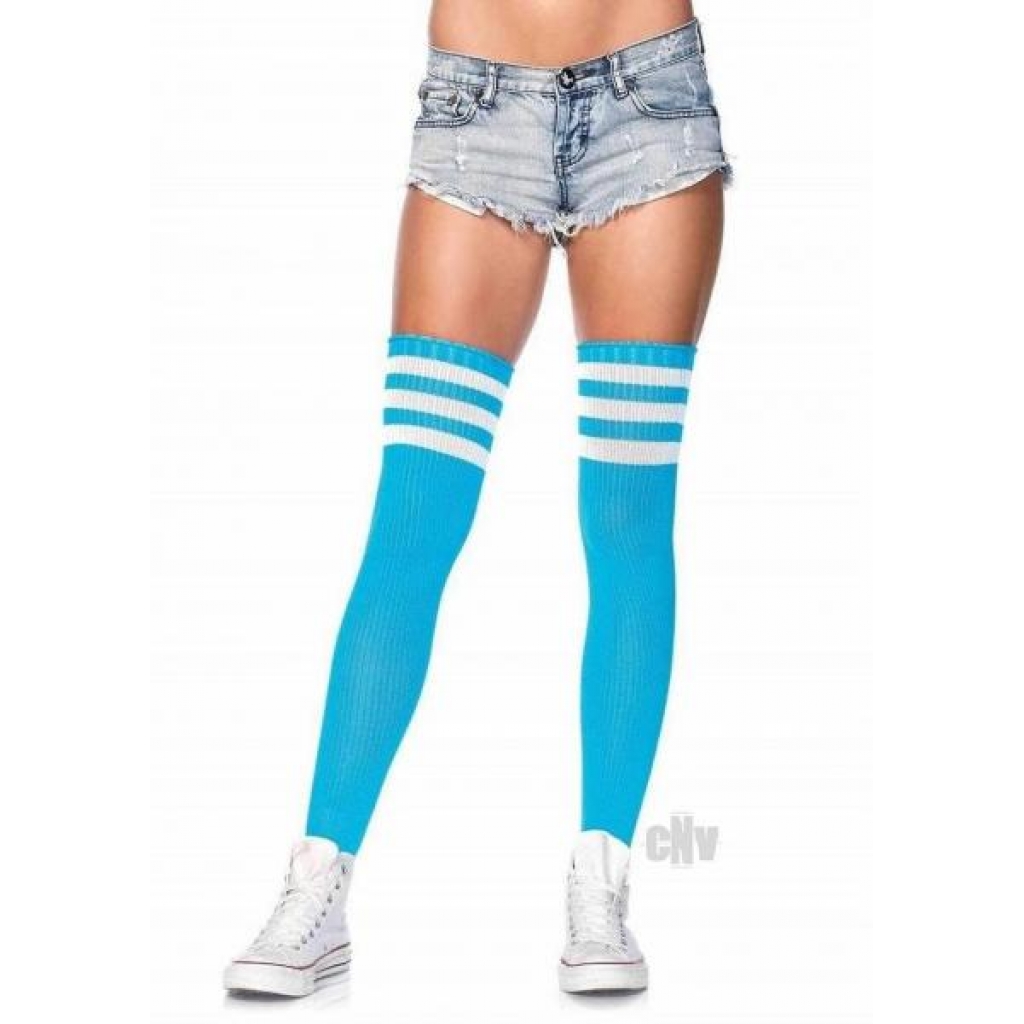 Athlete Thigh Hi 3 Stripe Os Blue - Leg Avenue Inc.