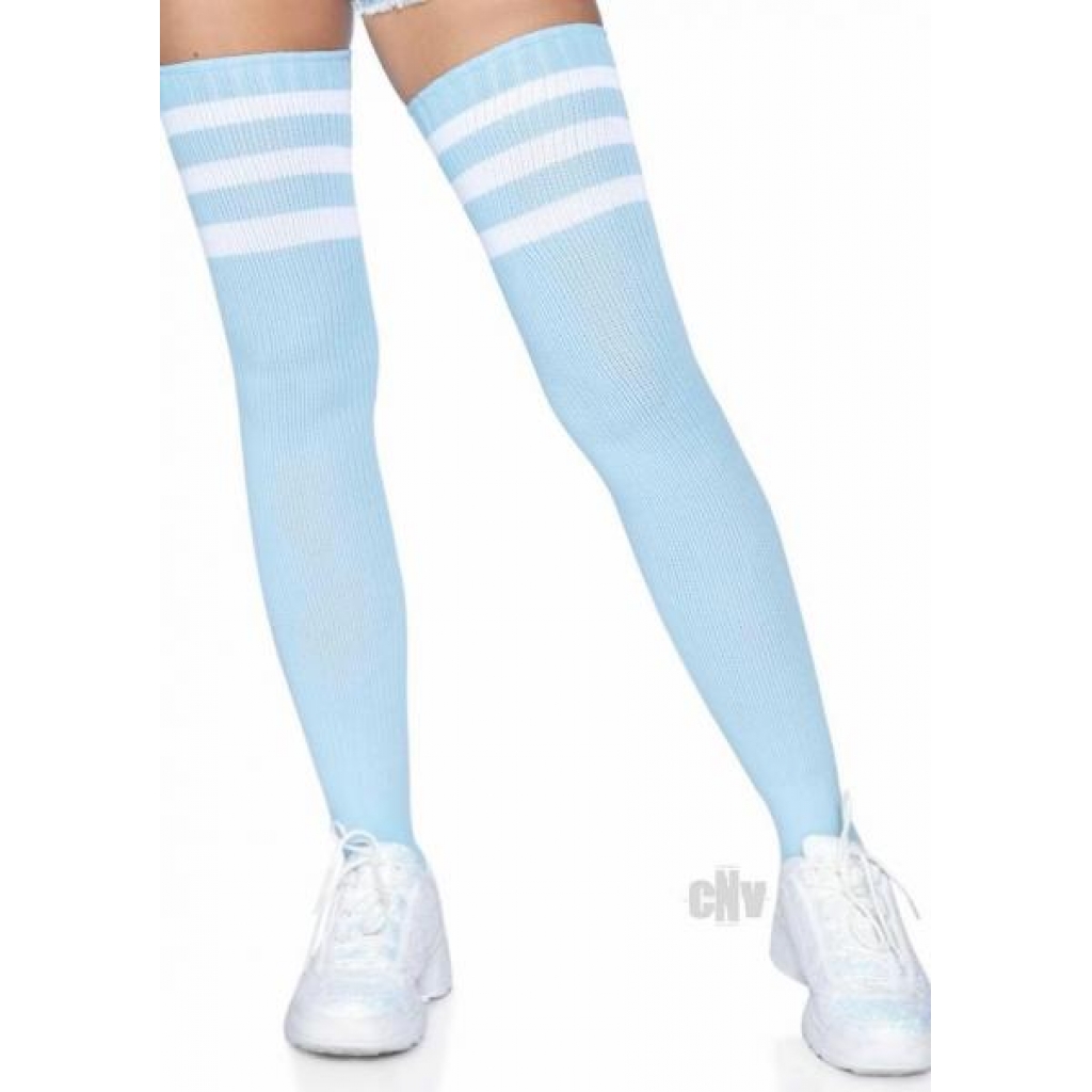 Athlete Thigh Hi 3 Stripe Top Os Lt Blu - Leg Avenue Inc.