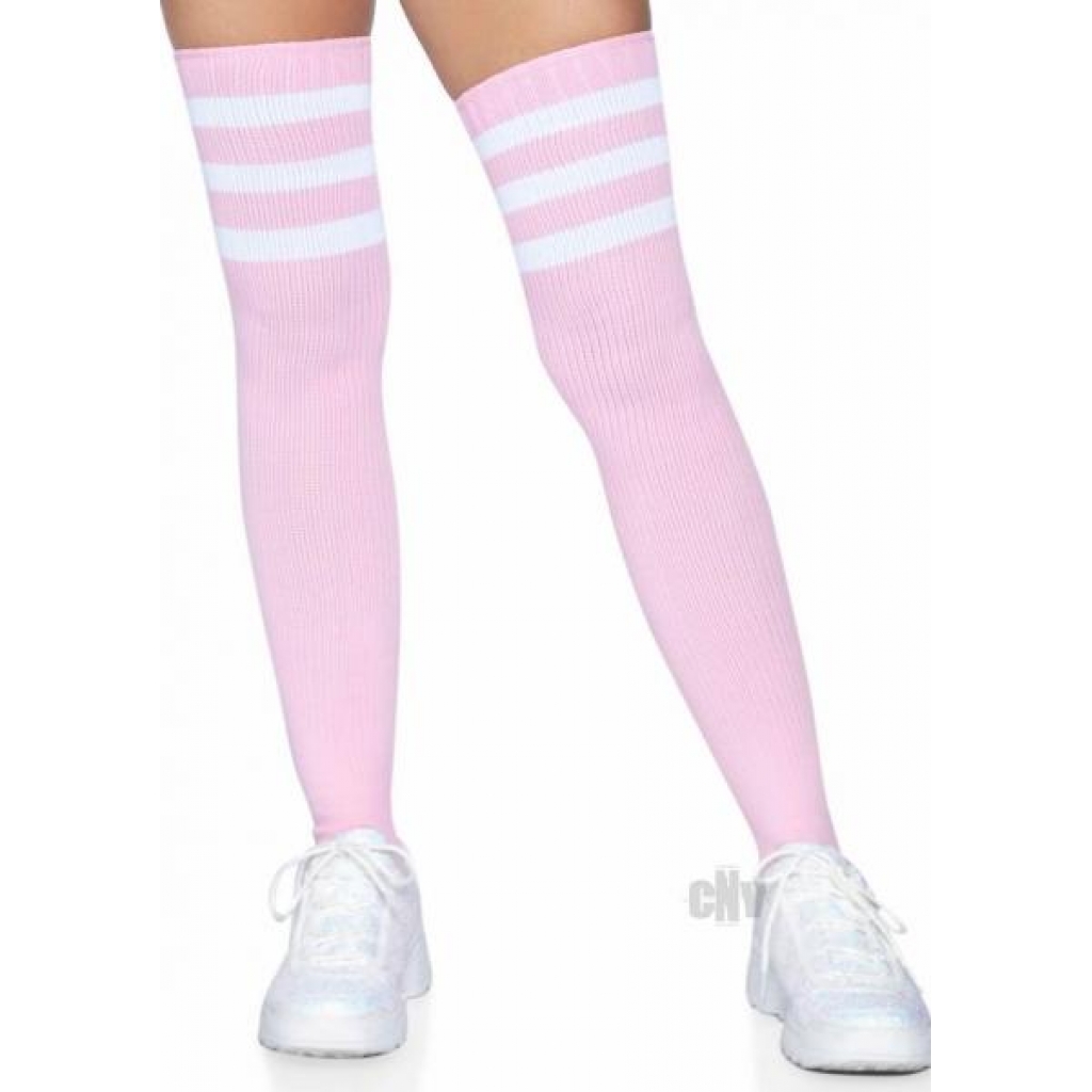 Athlete Thigh Hi 3 Stripe Top Os Lt Pnk - Leg Avenue Inc.