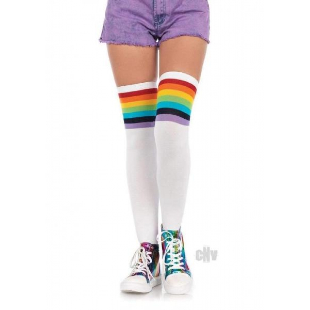 Over The Rainbow Opaque Thigh Highs