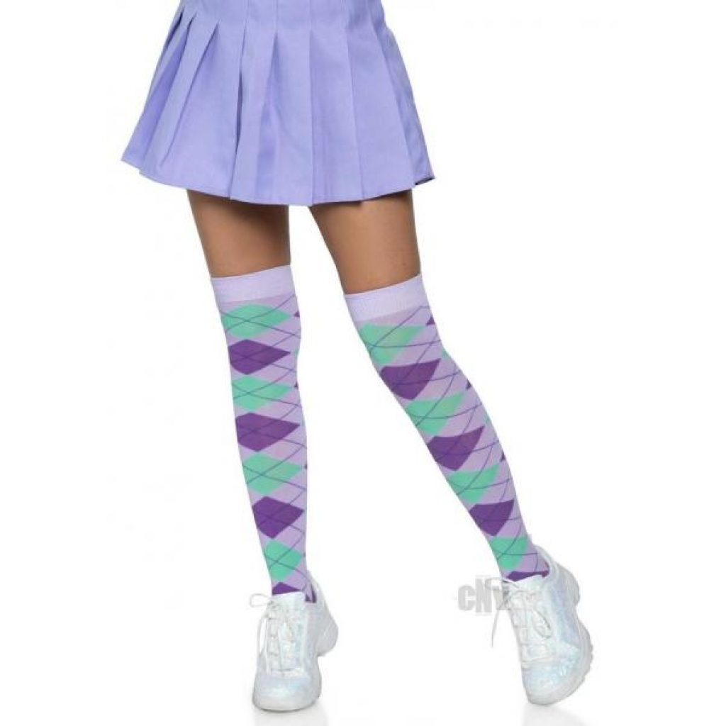 Argyle Knit Over The Knee Socks Os Lav - Leg Avenue Inc.