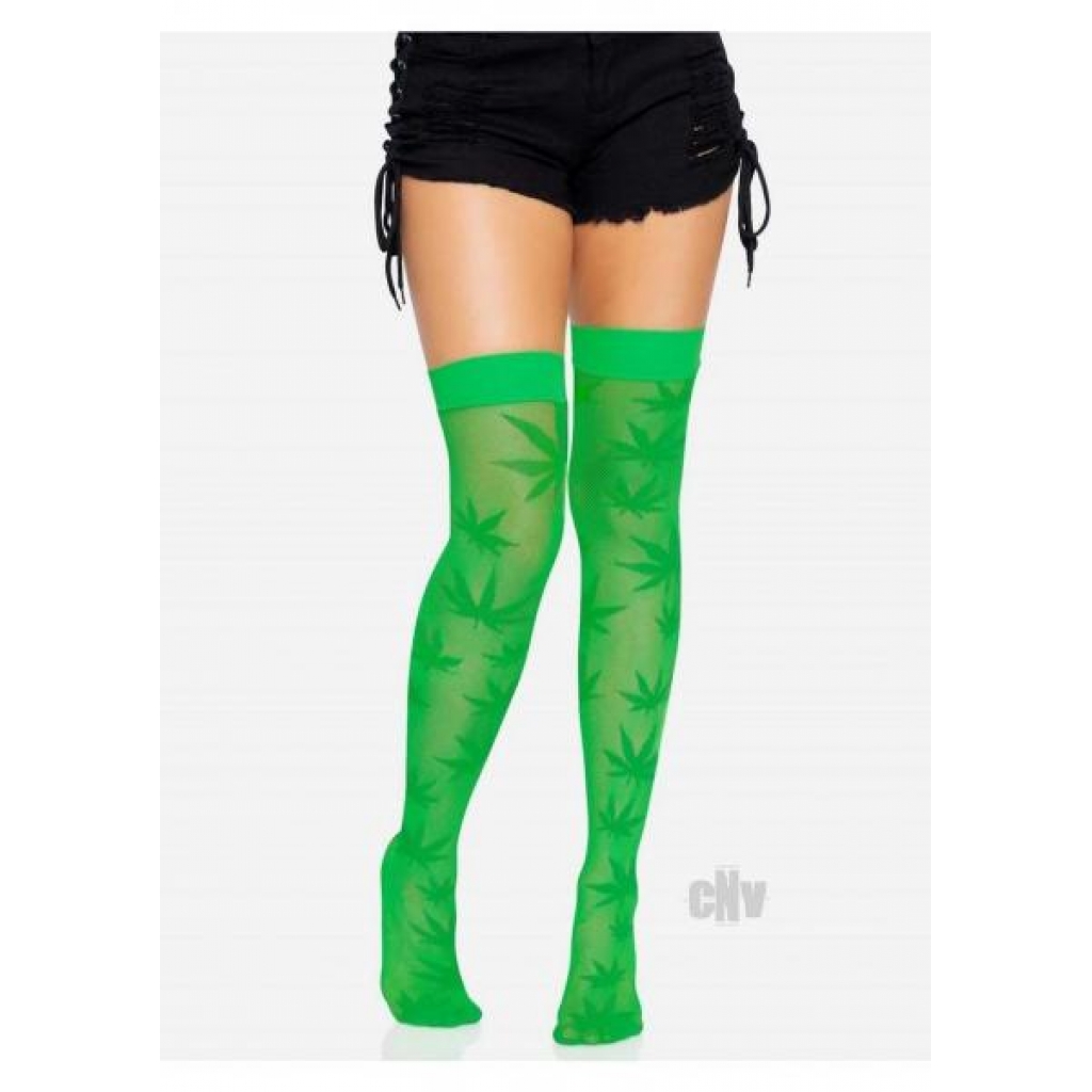 420 Net Thigh Highs Os Green - Leg Avenue Inc.