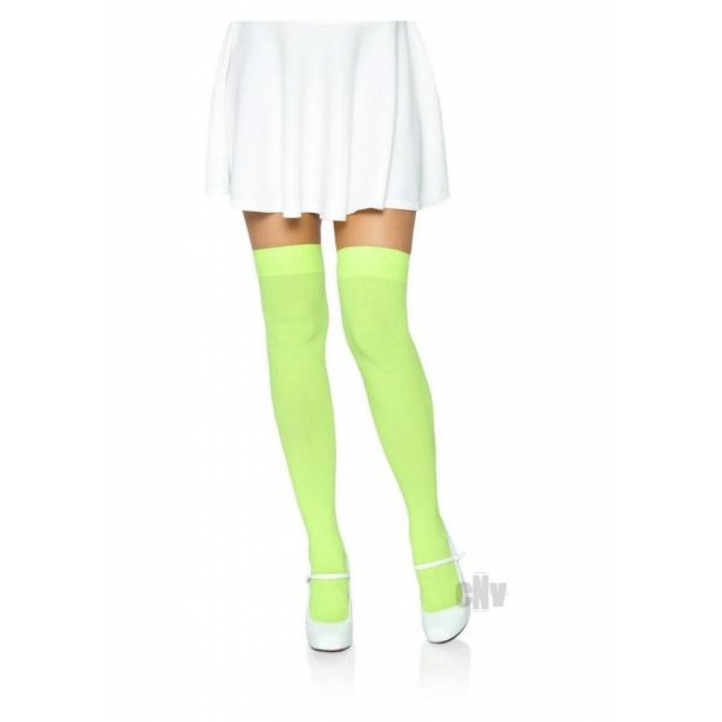 Nylon Over The Knee Os Neon Green - Leg Avenue Inc.