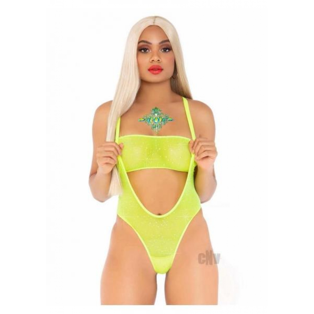 Rhinestone Mesh Bandeau/body Os 2pc Ylw - Leg Avenue Inc.