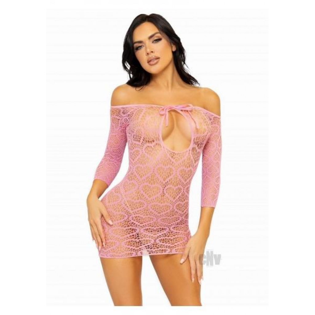 Seamless Heart Mini Dress Keyhole Os Pnk - Leg Avenue Inc.