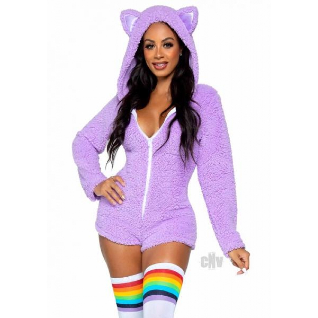 Cuddle Kitty Romper Large Lavender - Leg Avenue Inc.