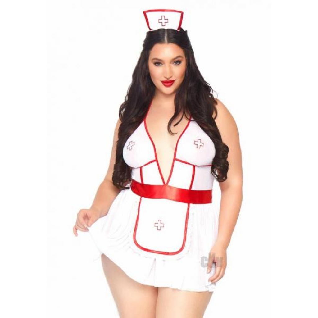 Nightshift Nurse 3 Piece Set - White/Red