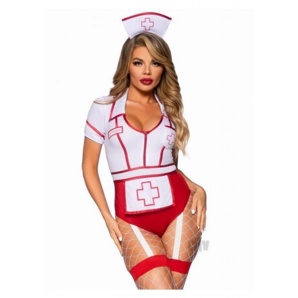 Nurse Feelgood 2pc Costume Set - Red/White