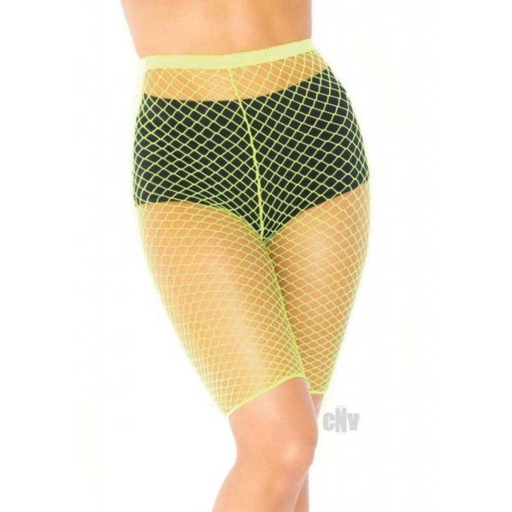 Industrial Net Biker Shorts - O/S Yellow