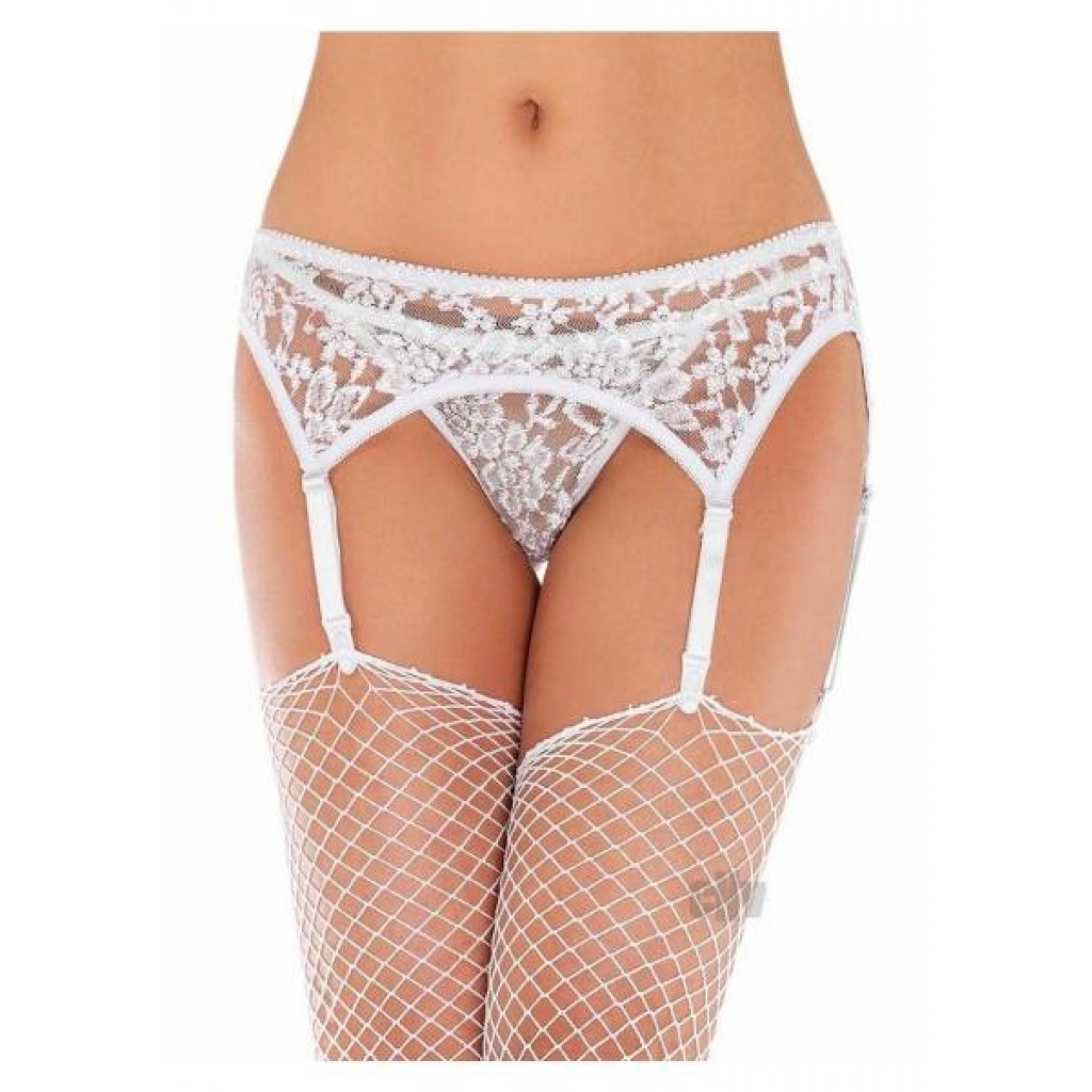 Lace Garter Belt W/ Thong Ps White - Leg Avenue Inc.