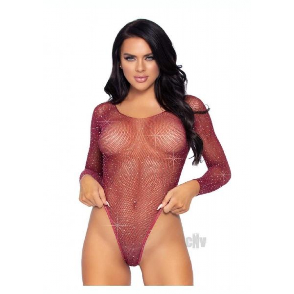 Crystalize Sleev Body Snap Crotch - One Size Burgundy