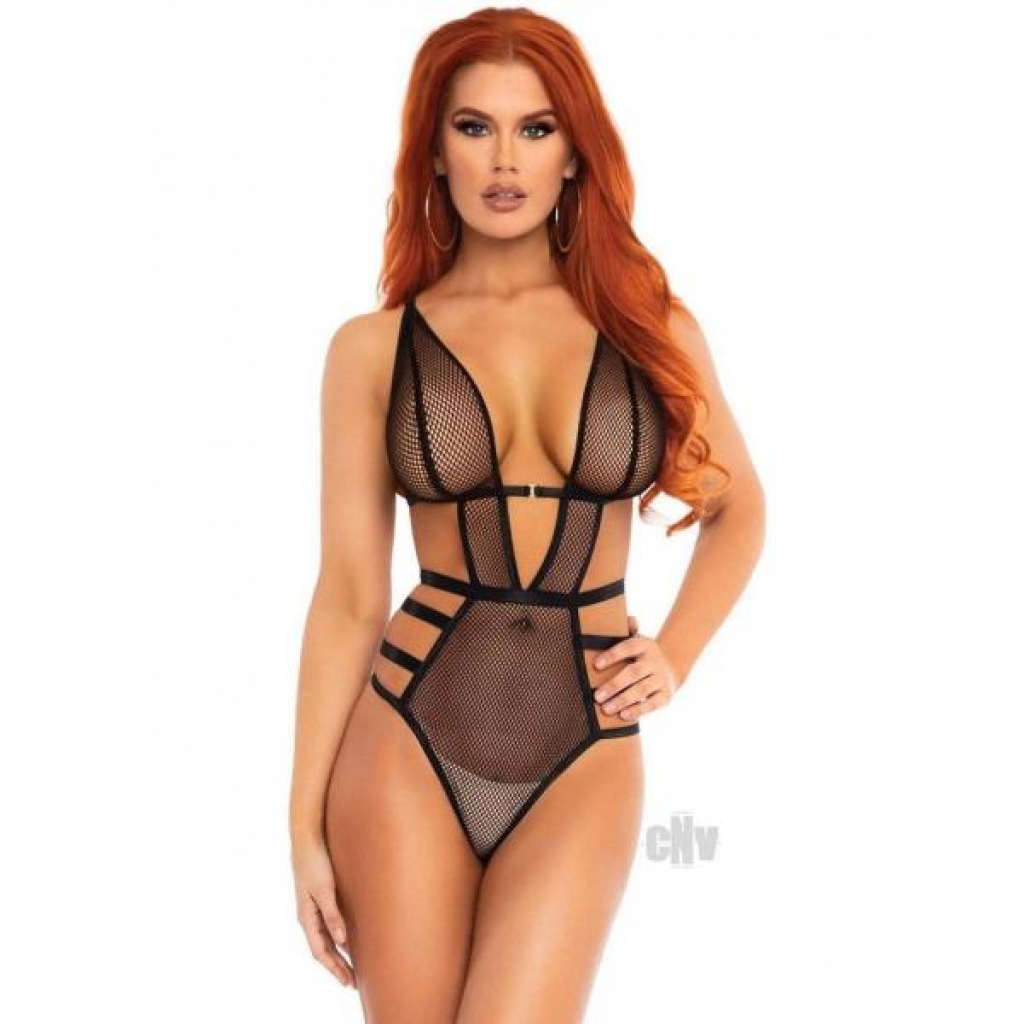 Fishnet Gstring Teddy Sm Black - Leg Avenue Inc.