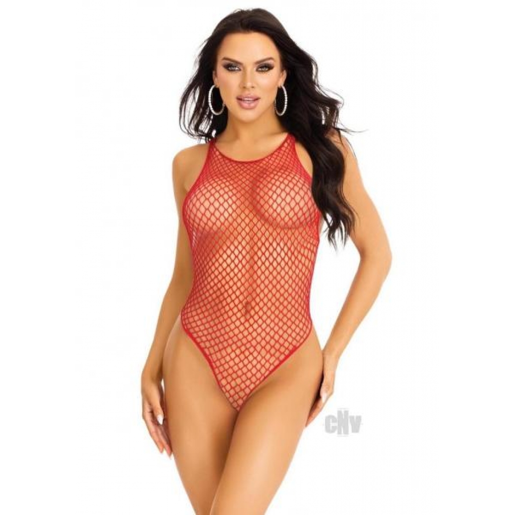 Industrial Net Snap Tank Bodysuit Os Red - Leg Avenue Inc.