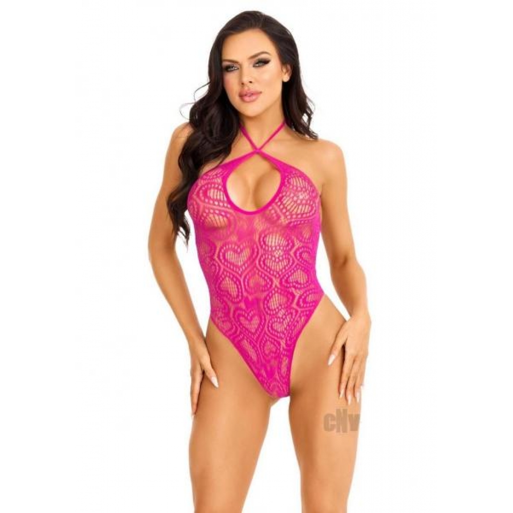 Seamless Heart Halter Teddy Os Mag - Leg Avenue Inc.