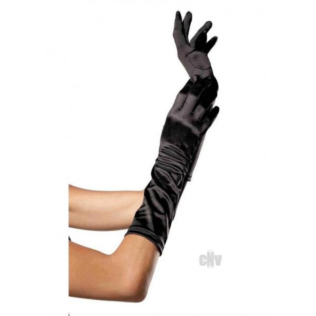 Elbow Length Satin Glove Os Black - Leg Avenue Inc.