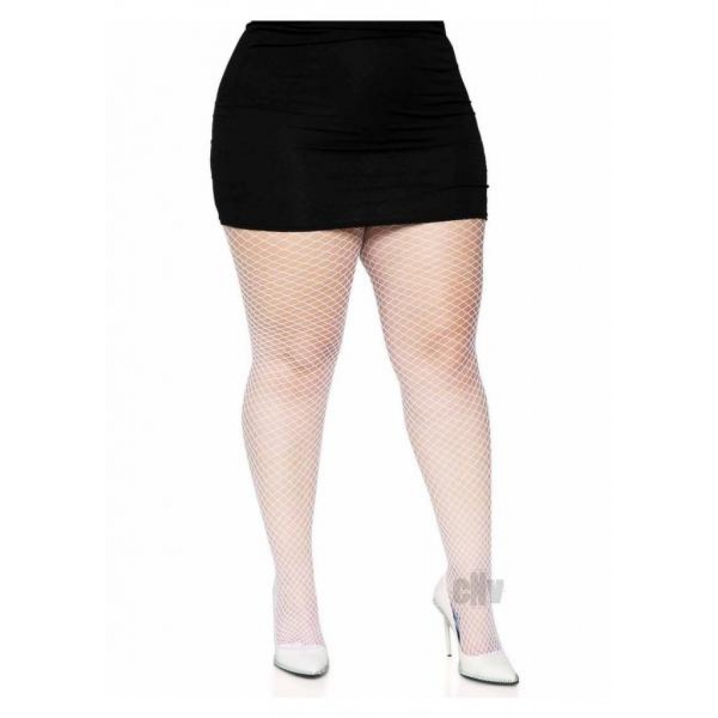 Spandex Indust Net Tights 1x-2x Wht - Leg Avenue Inc.