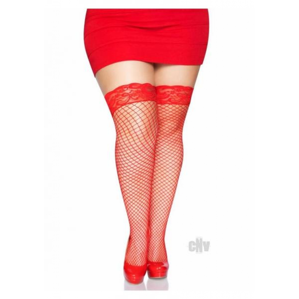 Spandex Indust Thigh High Stay 1x-2x Red - Leg Avenue Inc.