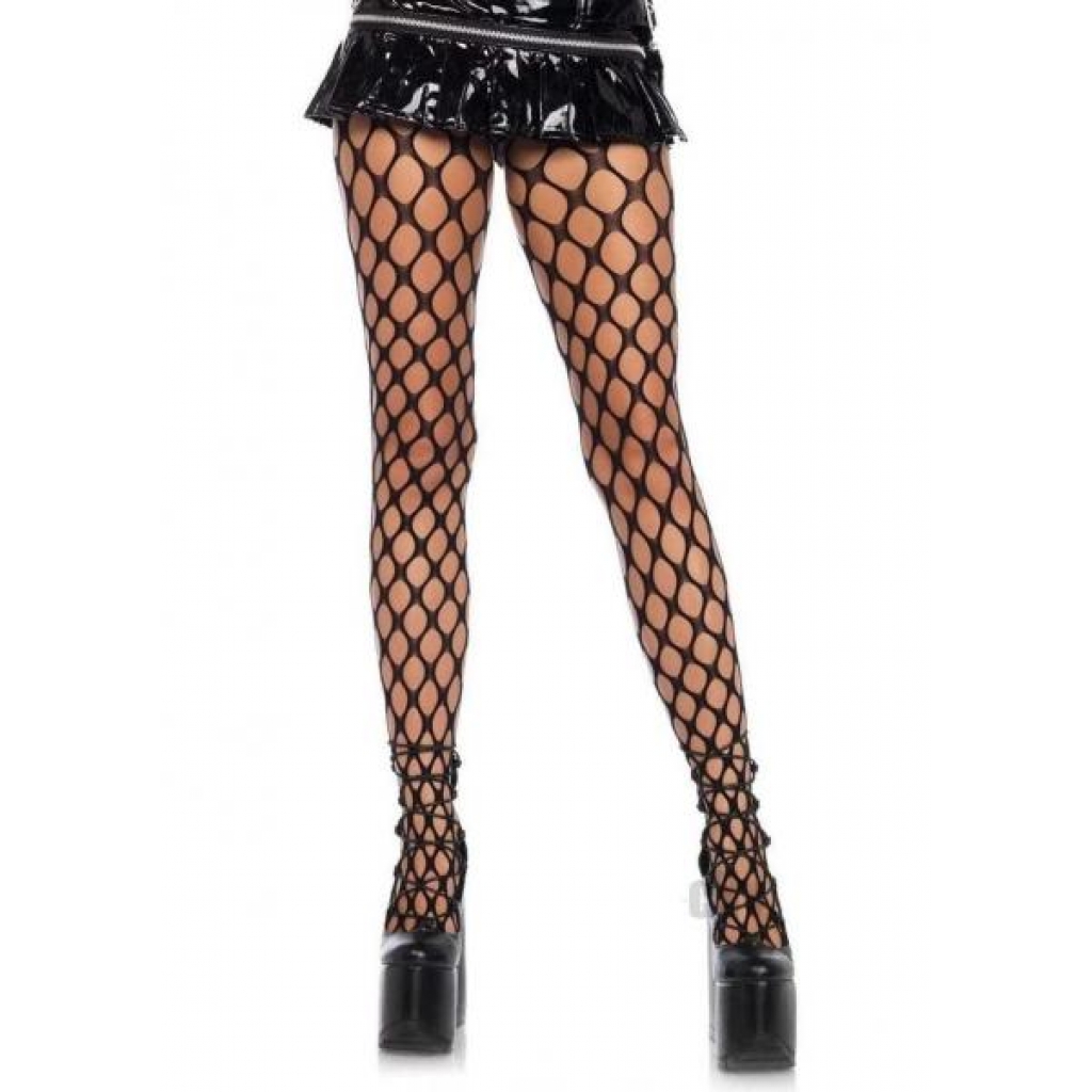 Jumbo Pothole Net Tights - Black OS