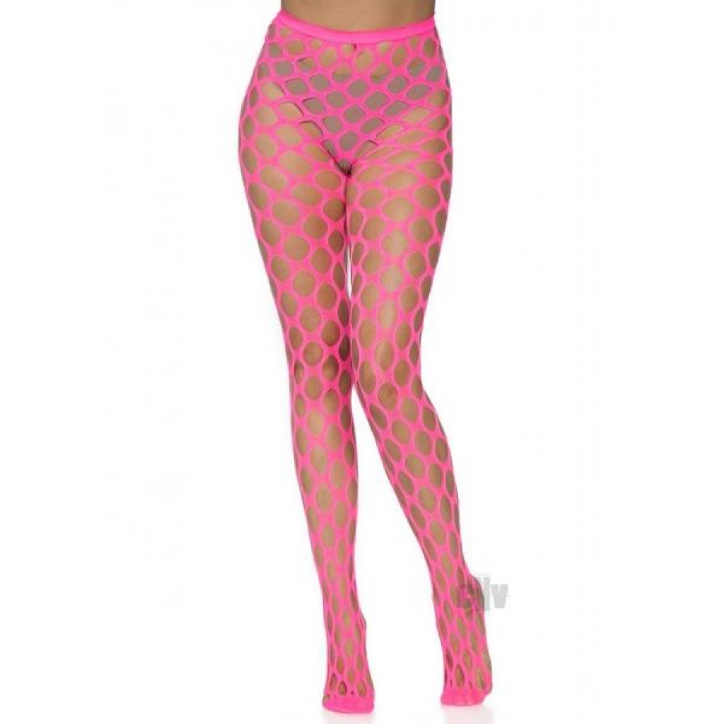 Jumbo Pothole Net Tights Os Neon Pink - Leg Avenue Inc.