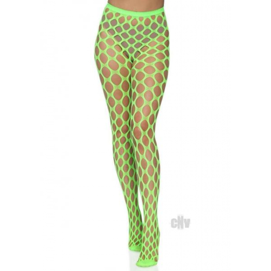 Jumbo Pothole Net Tights Os Neon Green - Leg Avenue Inc.