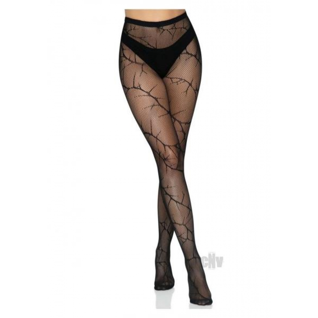 Cracked Fishnet Tights Os Black - Leg Avenue Inc.