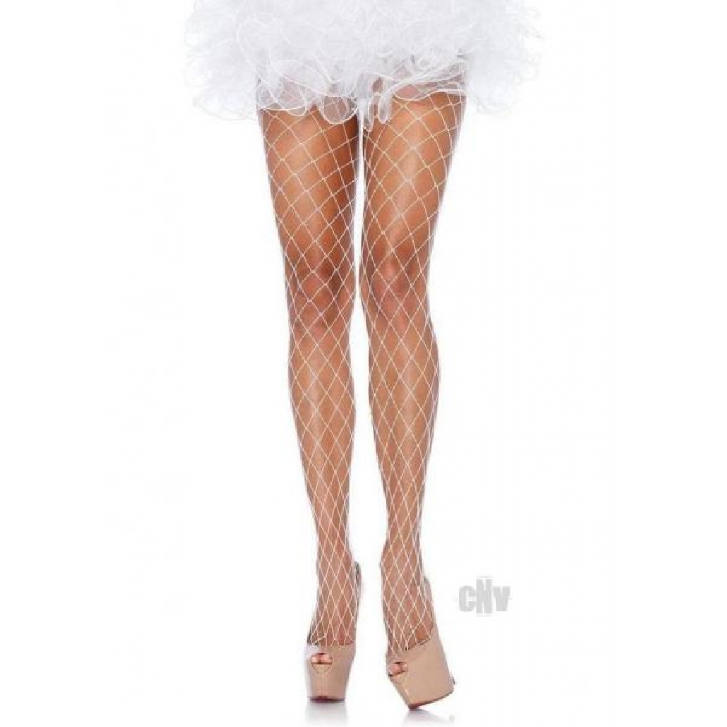 Fence Net Pantyhose - One Size White