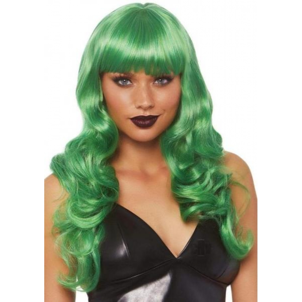 Misfit Long Wavy Bang Wig O/s Green - Leg Avenue Inc.