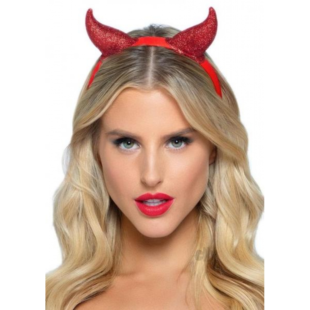 Latex Glitter Devil Headband Os Red - Leg Avenue Inc.