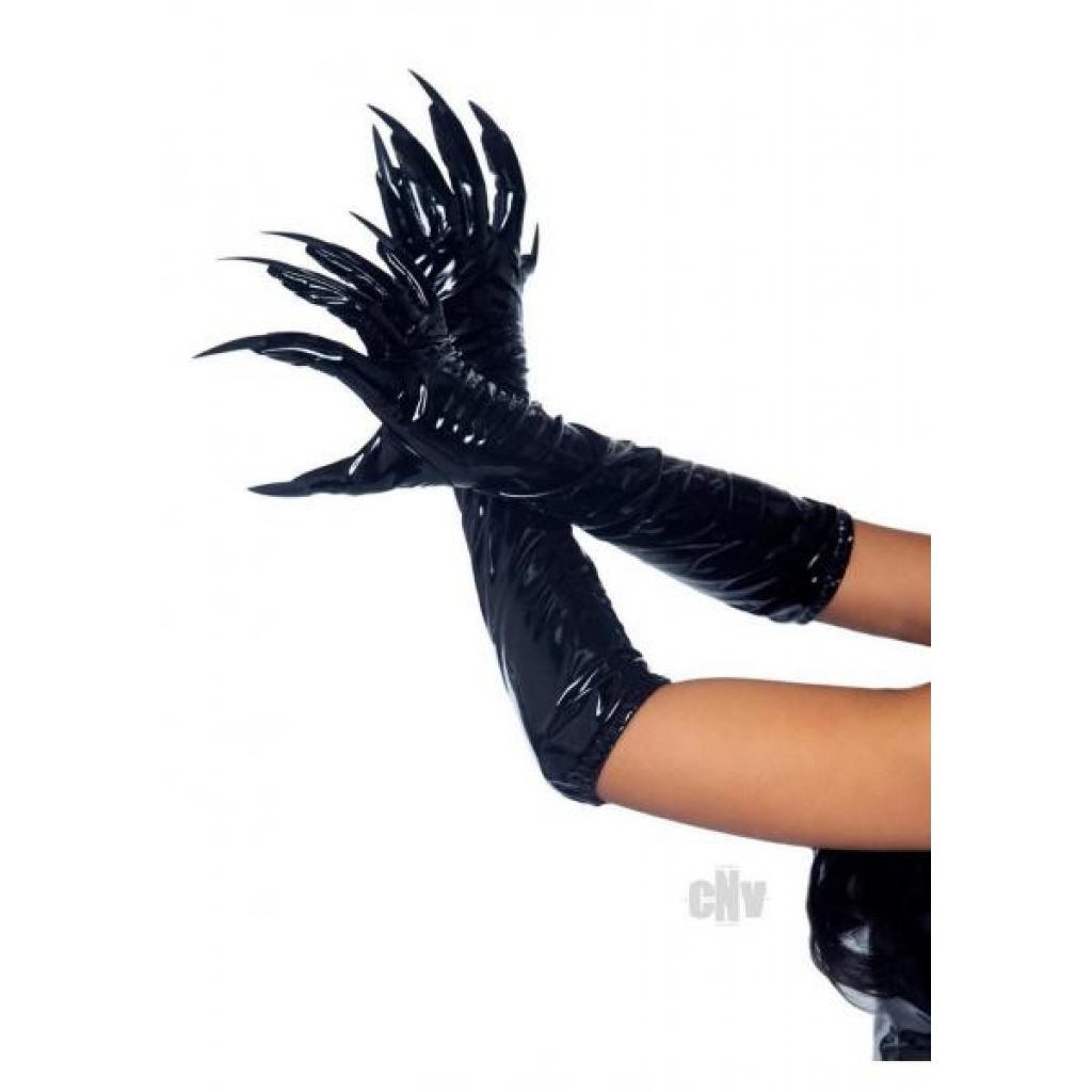 Vinyl Claw Gloves - Small Black