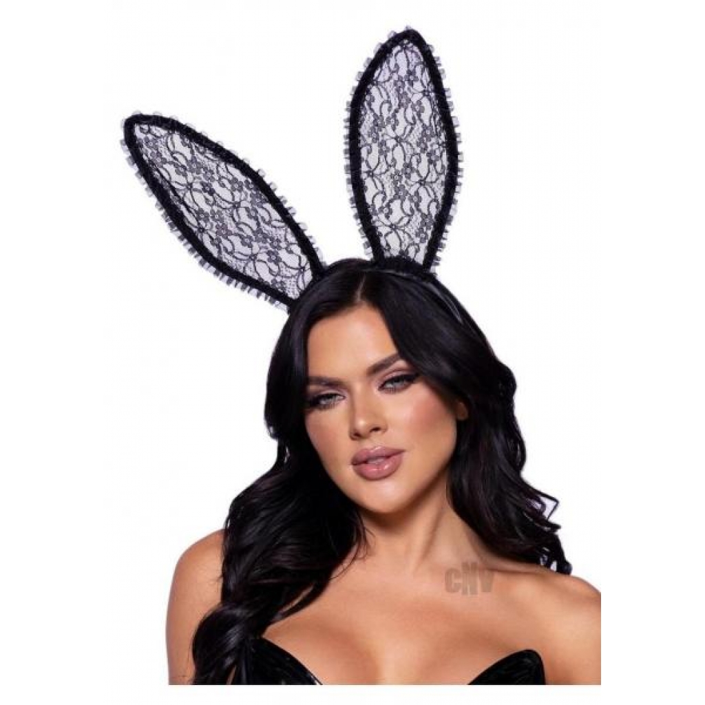 Ruffle Bunny Ears O/s Black - Leg Avenue Inc.