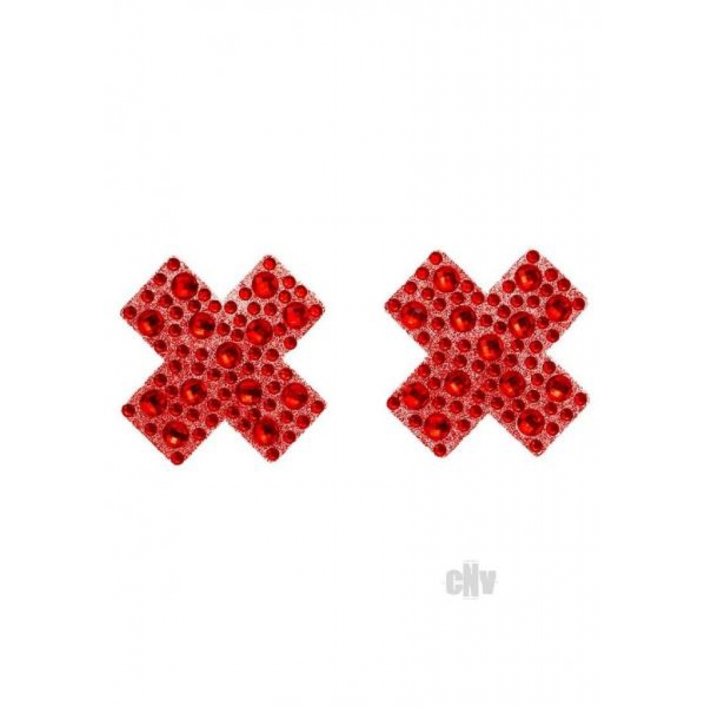 X Factor Nipple Jewel Stickers – Red O/S