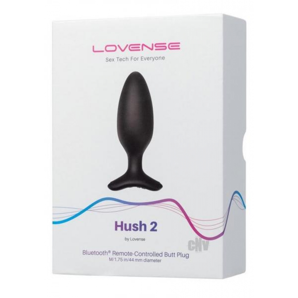 Hush 2 Bluetooth Controlled Anal Plug - 1.75 inches - Black