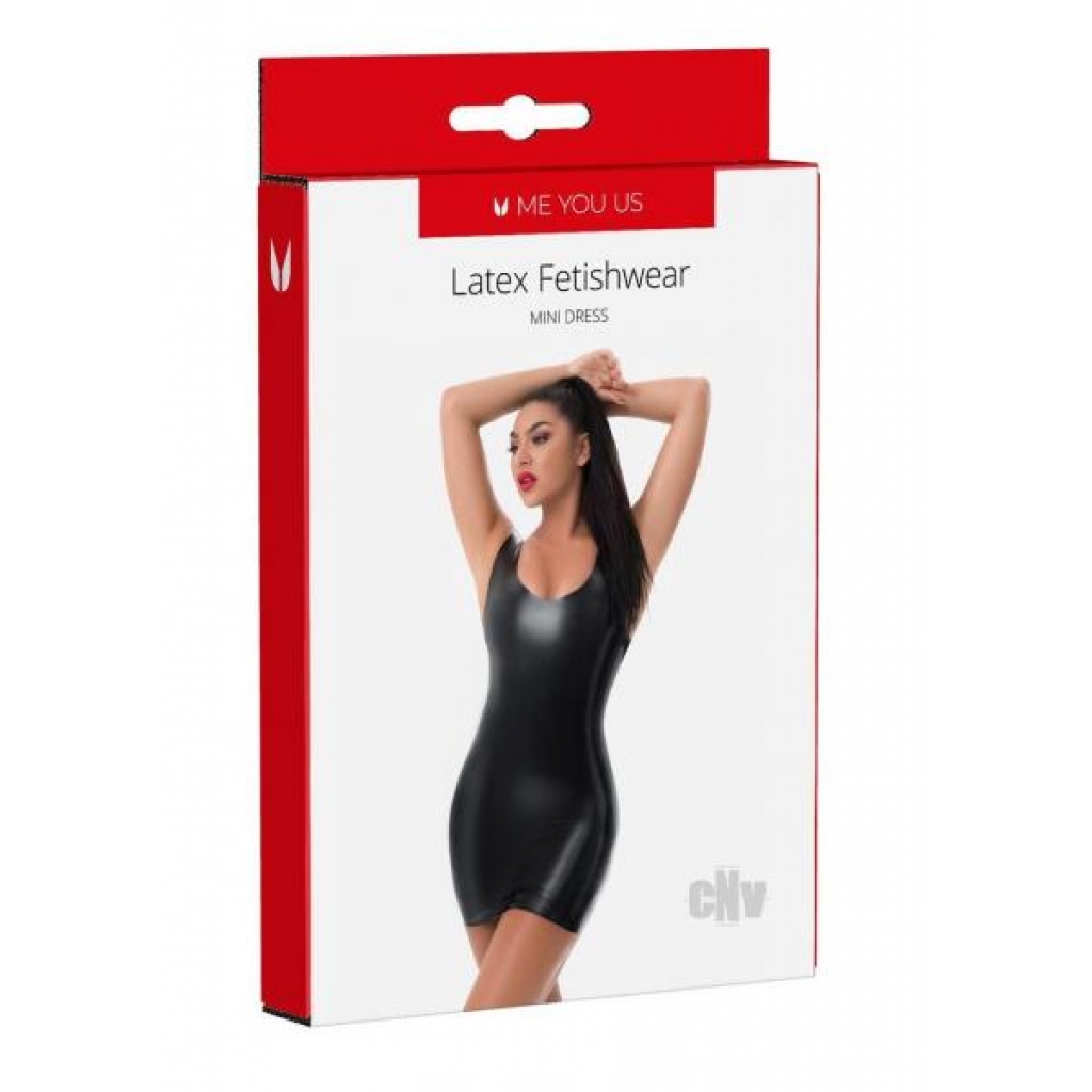 Myu Latex Mini Dress Md Black - Abs Holdings