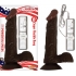 All American Whopper 8 inches Vibrating Dildo, Balls Brown - Nasstoys