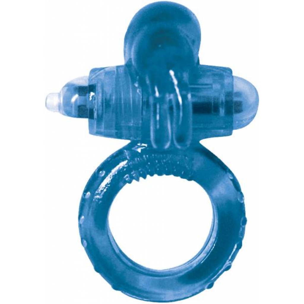 Clit Buddy 2 Rockin Rabbit Cock Ring Blue - Nasstoys