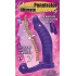 Double Penetrator Cockring with 2 Variable Speed Bullets - Purple