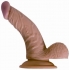 All American Whopper Vibrating 7-Inch Dildo - Balls - Beige