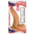 All American Whopper Vibrating 7 inches Dildo, Balls Beige - Nasstoys