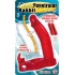 Double Penetrator Rabbit Cockring Vibrating Waterproof Red - Nasstoys