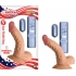 All American Whopper 5 inches Vibrating Dildo - Balls - Beige