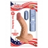 All American Whopper 5 inches Vibrating Dildo - Balls - Beige