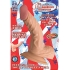 All American Whopper 5 inches Curved Dong, Balls Beige - Nasstoys