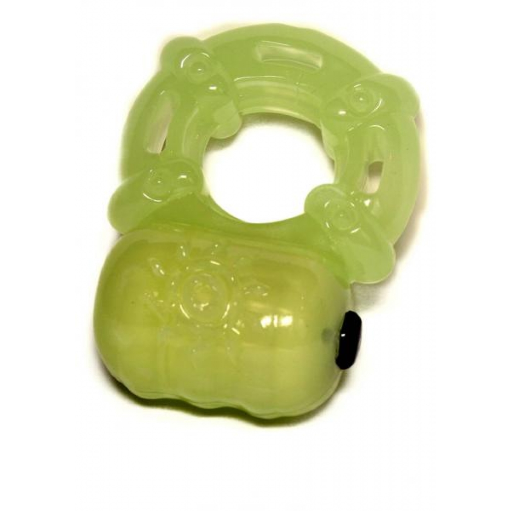 Hero Power Glow In The Dark Cockring - Waterproof Green