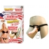 All American Whoppers 8 inches Vibrating Dong & Universal Harness Beige