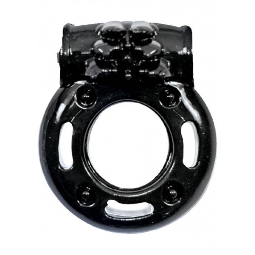 Macho Stallions Vibrating Cockring Black - Nasstoys